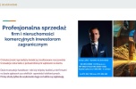 Sprzedaje nieruchomości komercyjne funduszom i inwestorom zagarnicznym