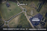 Teren inwestycyjny  1,93 ha przy  węźle S7 Nidzica Południe i obwodnicy